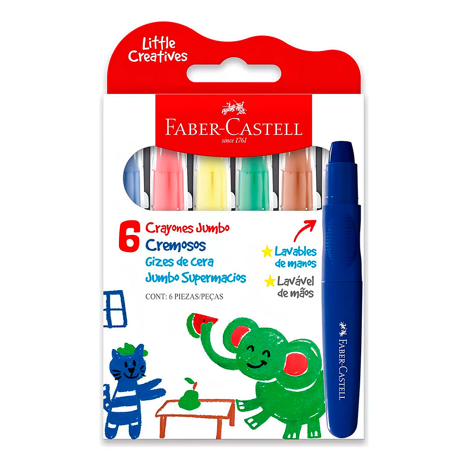 CRAYONES JUMBO CREMOSOS ESTUCHE X6  2