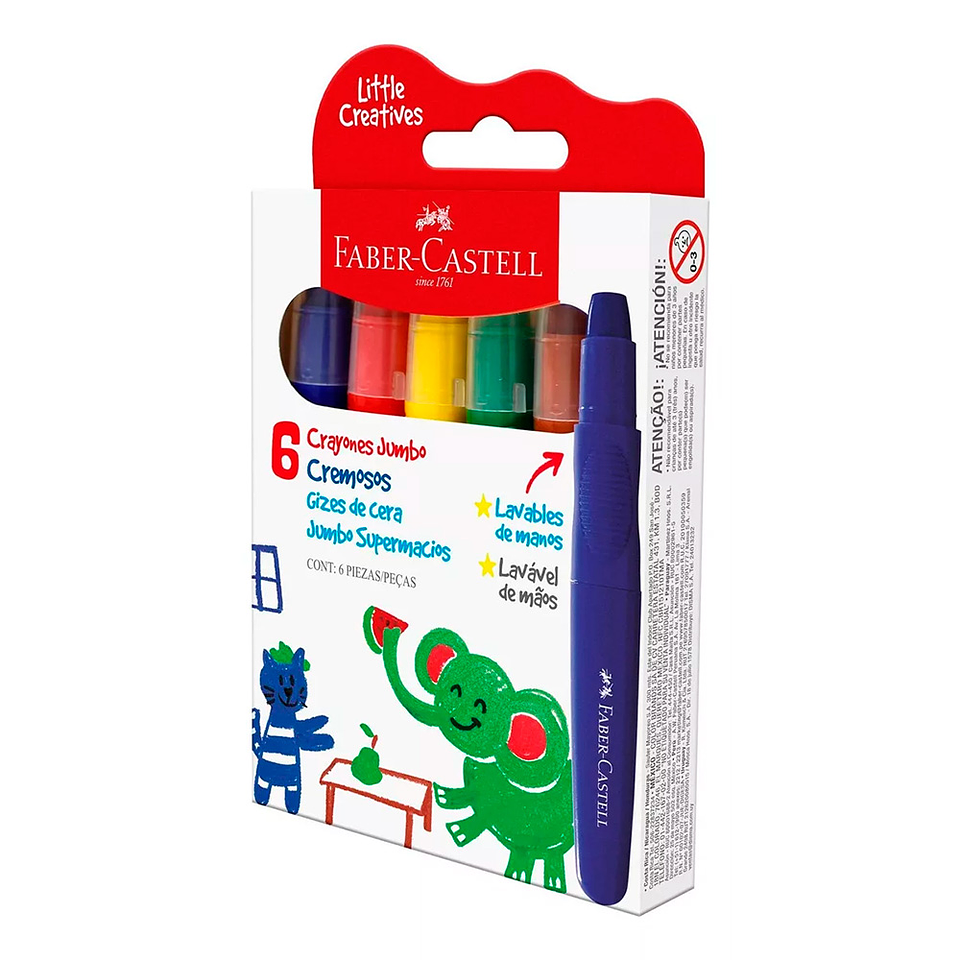CRAYONES JUMBO CREMOSOS ESTUCHE X6  3