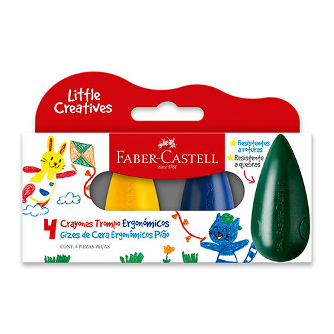 CRAYONES TROMPO/GOTA ERGONÓMICOS ESTUCHE X4  2