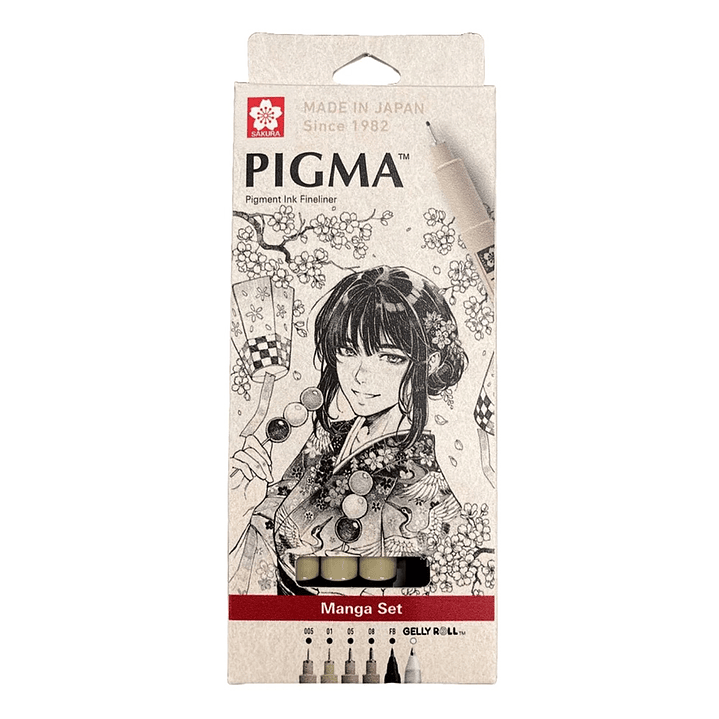 SAKURA PIGMA KIT MANGA BASIC TIRALÍNEAS  2