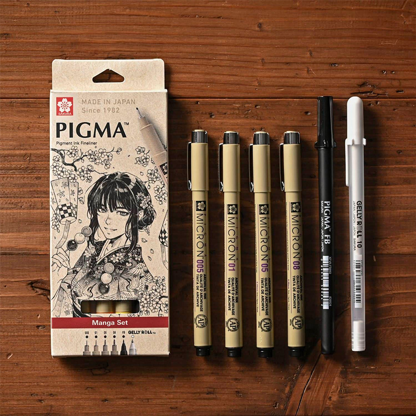 SAKURA PIGMA KIT MANGA BASIC TIRALÍNEAS  4