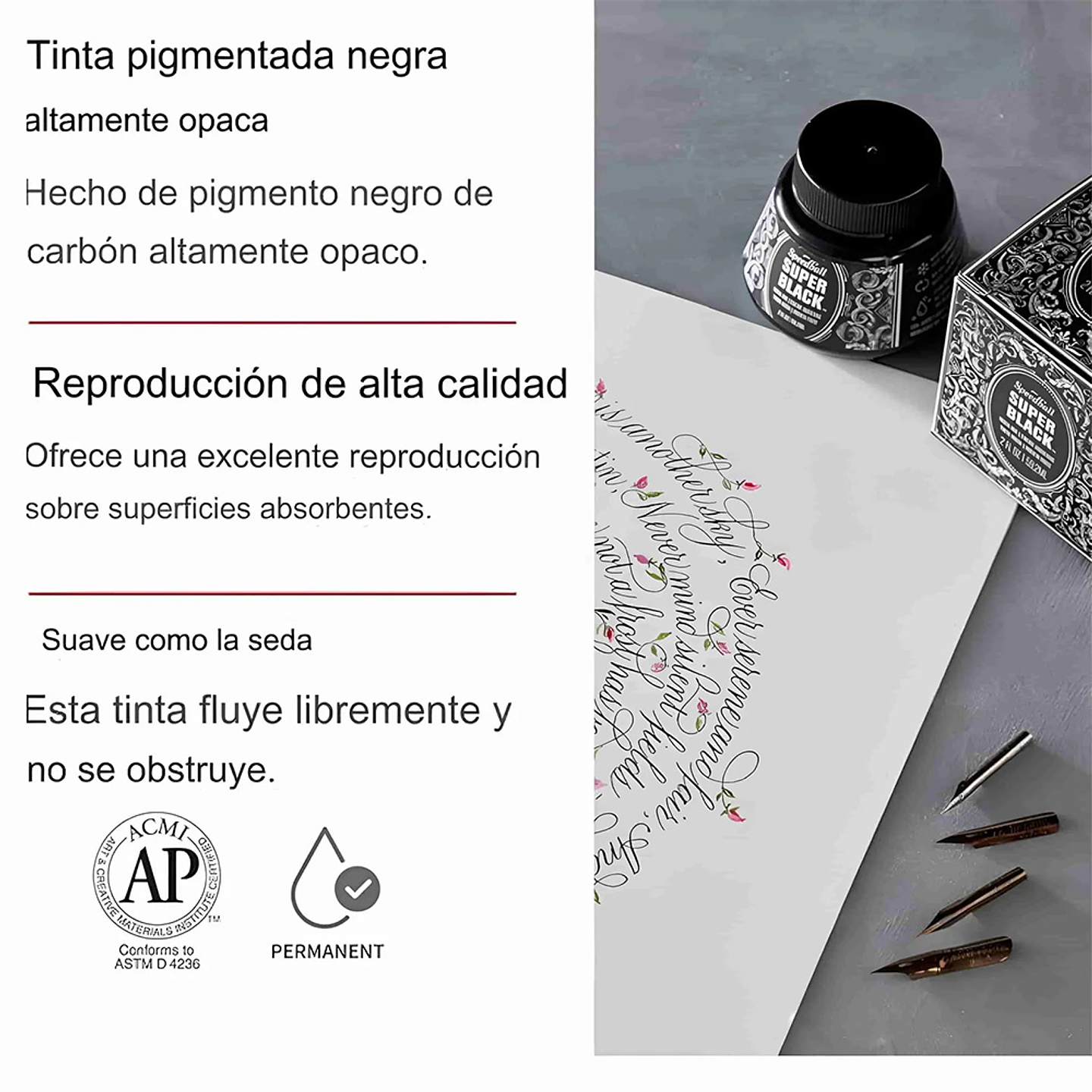 TINTA CHINA SPEEDBALL SUPER BLACK 59 ML  3