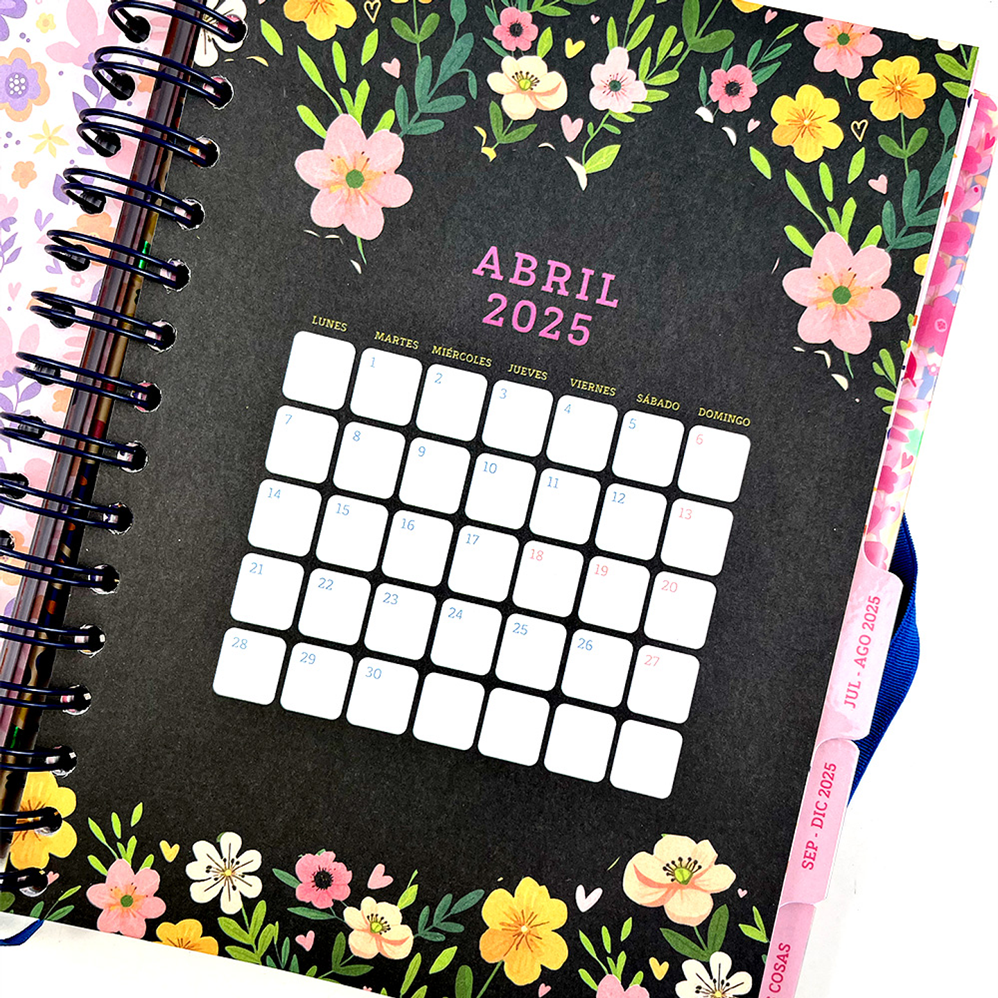 AGENDA ASCOTT C/ESPIRAL FLOWERED 22X17.1 CM  5