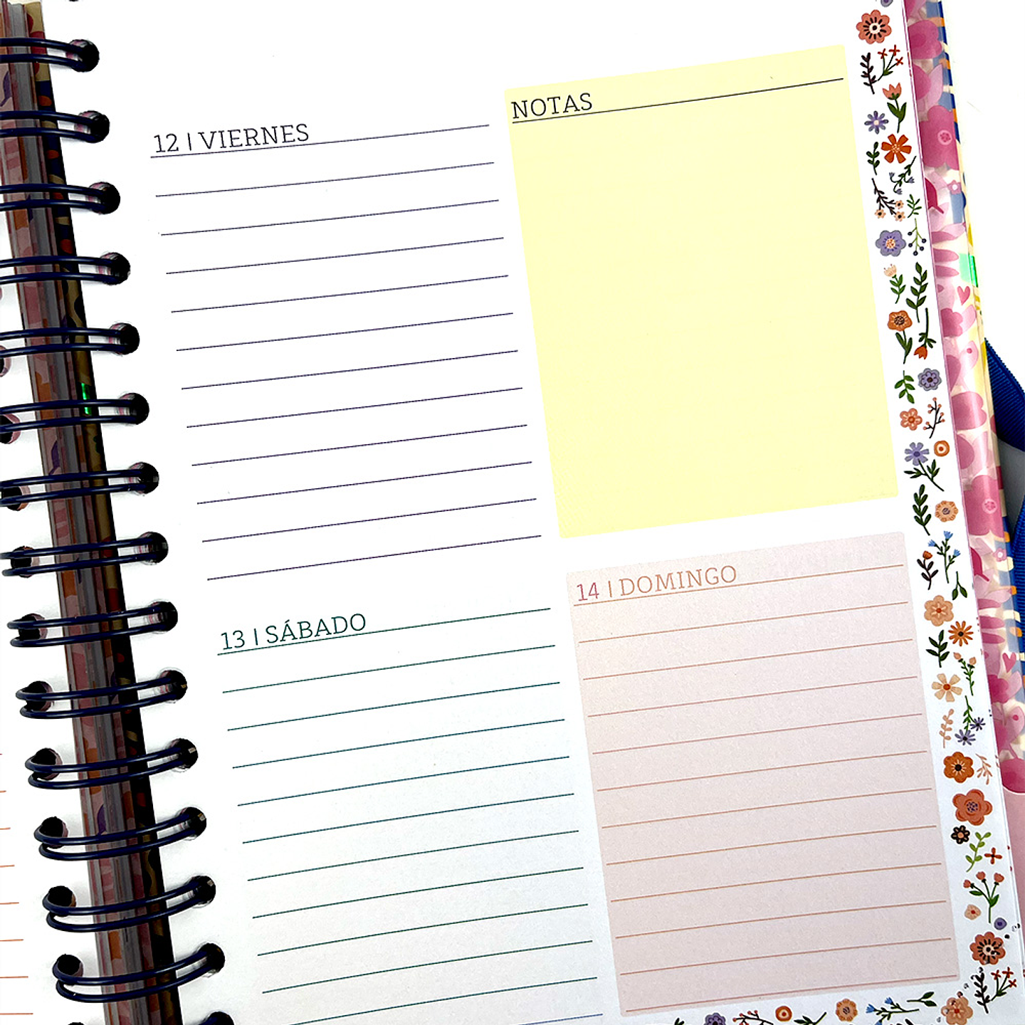 AGENDA ASCOTT C/ESPIRAL FLOWERED 22X17.1 CM  6