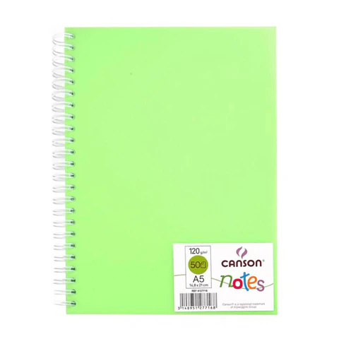 CUADERNO 50 HOJAS A5 120G/M² TAPA POLIPROPILENO VERDE