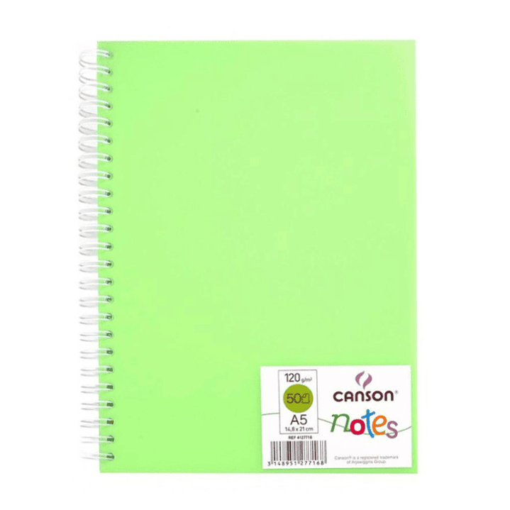 CUADERNO 50 HOJAS A5 120G/M² TAPA POLIPROPILENO VERDE 1