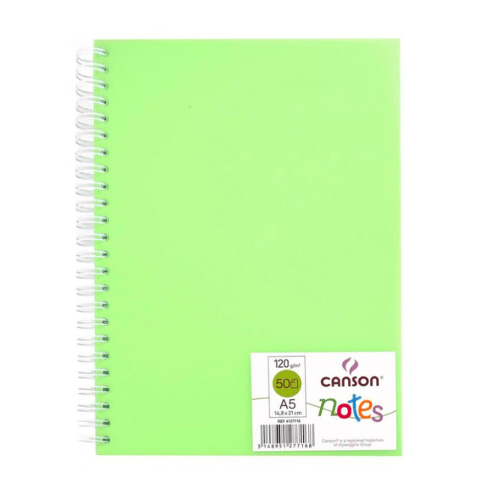 CUADERNO 50 HOJAS A5 120G/M² TAPA POLIPROPILENO VERDE 1