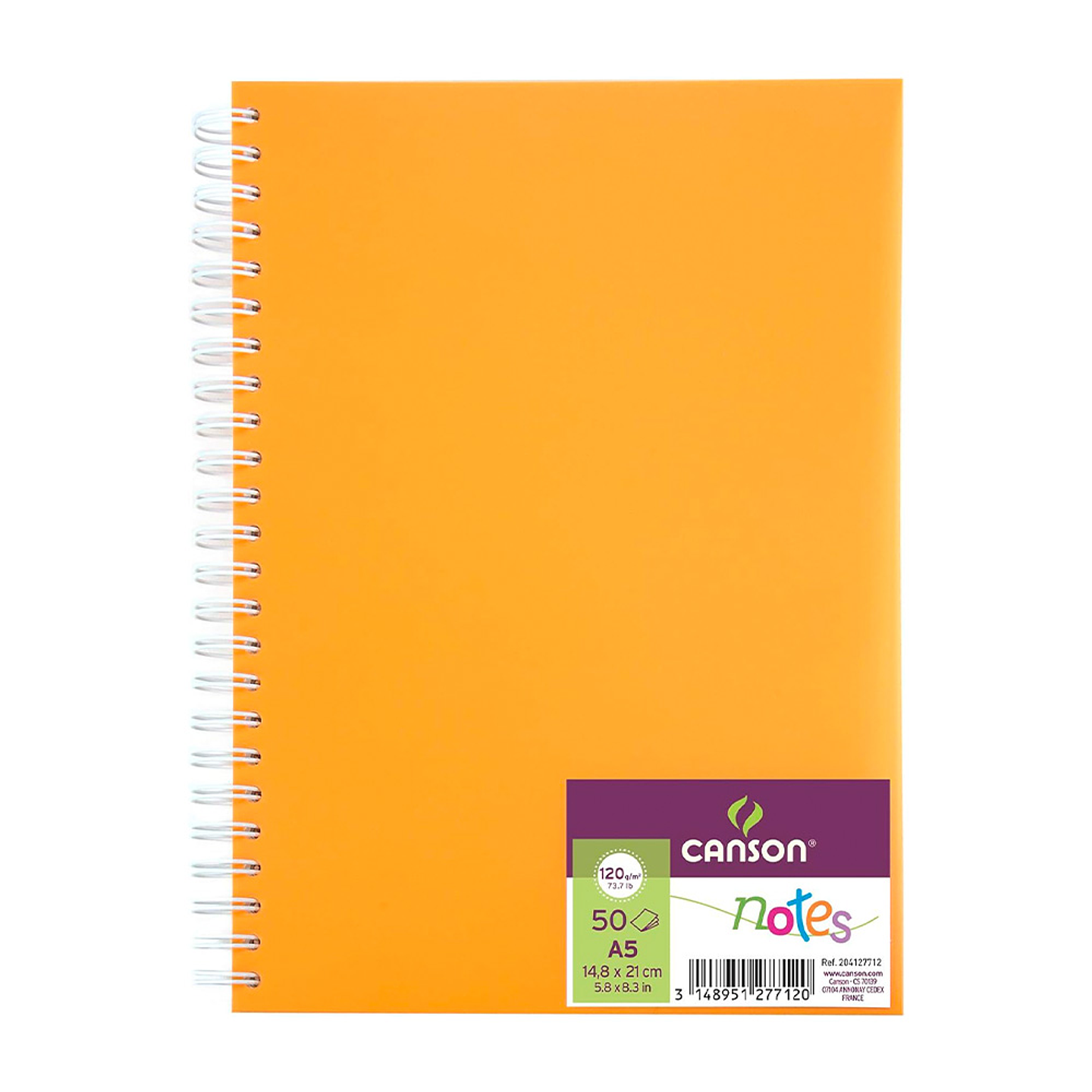 CUADERNO 50 HOJAS TAPA POLIPROPILENO COLOR NARANJA  1