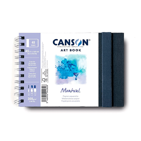 ARTBOOK ESPIRAL MONTVAL ACUARELA 300 GR A5  