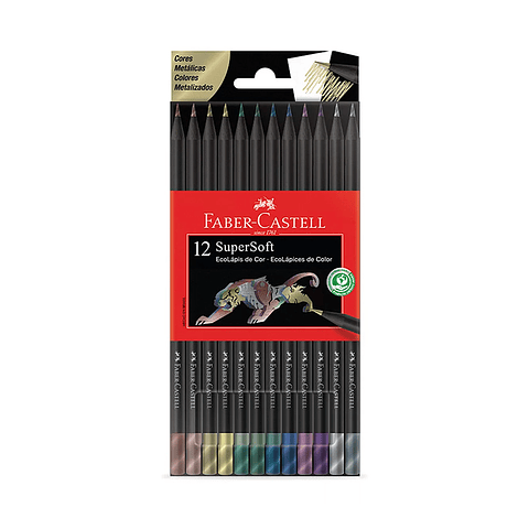 SUPERSOFT 12 ECOLÁPICES DE COLOR METÁLICOS 