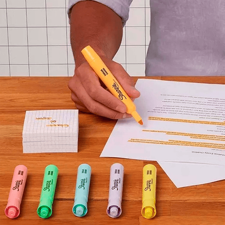 SET DESTACADORES SHARPIE TANK 6 COLORES PASTEL  3