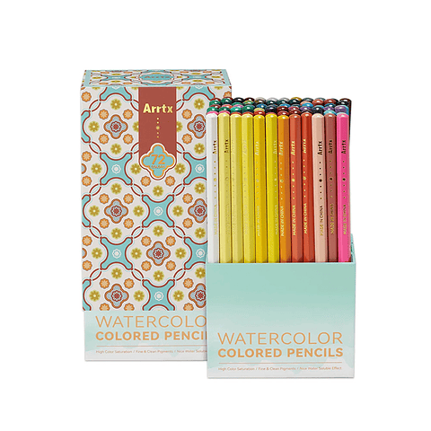 ARRTX JUEGO DE 72 LÁPICES ACUARELABLES 