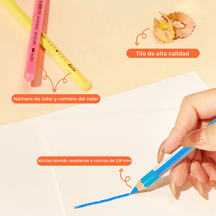 ARRTX JUEGO DE 72 LÁPICES ACUARELABLES  3
