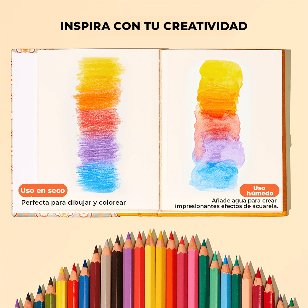 ARRTX JUEGO DE 72 LÁPICES ACUARELABLES  4
