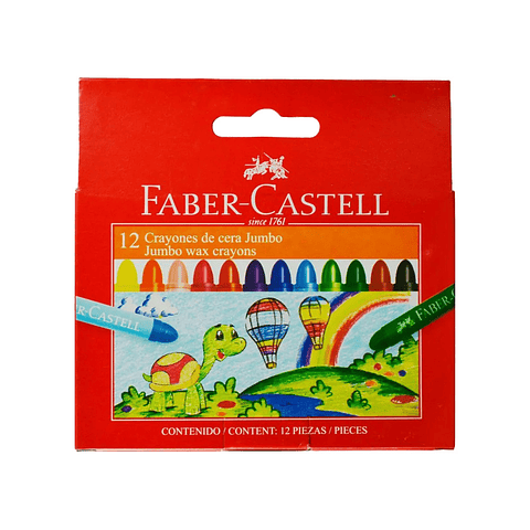 CRAYONES DE CERA JUMBO 12 COLORES 