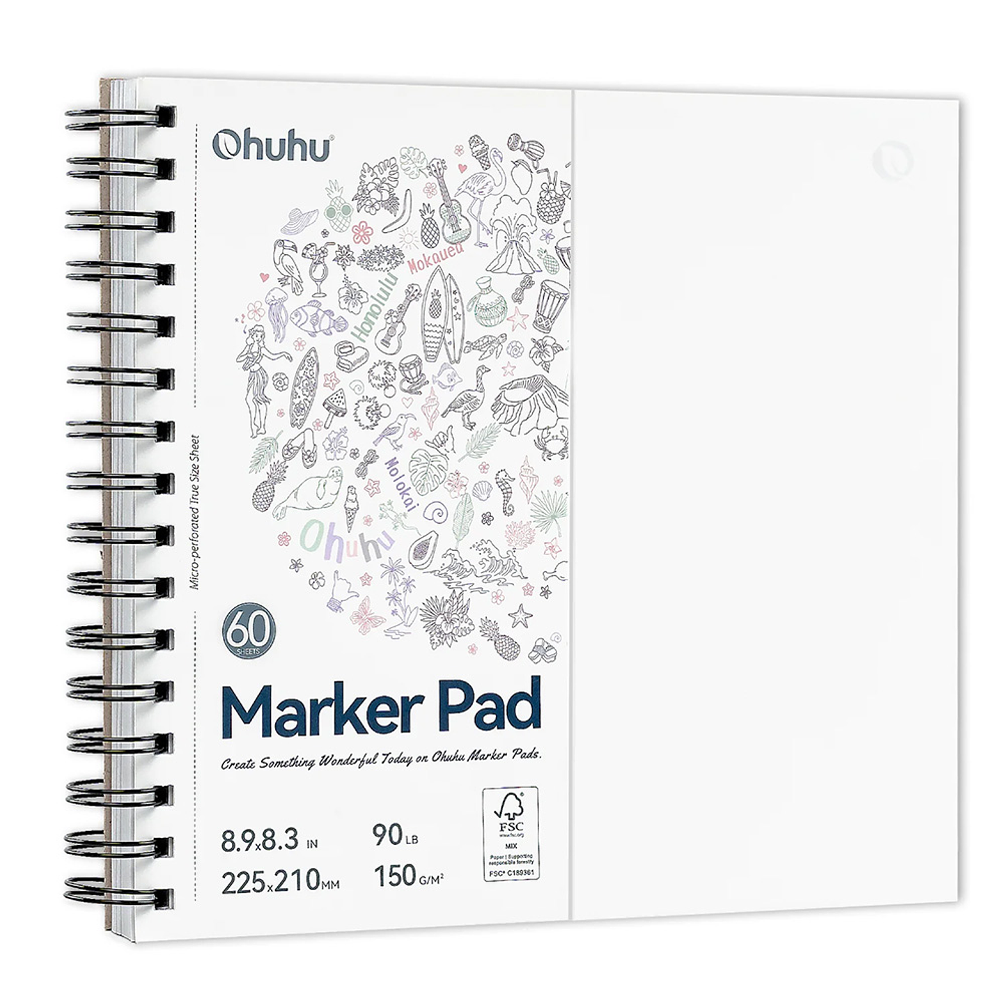 OHUHU BLOCK PARA MARCADORES CON ANILLADO EN ESPIRAL  1