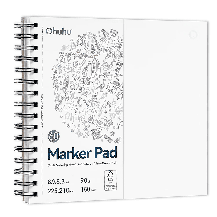 OHUHU BLOCK PARA MARCADORES CON ANILLADO EN ESPIRAL  1