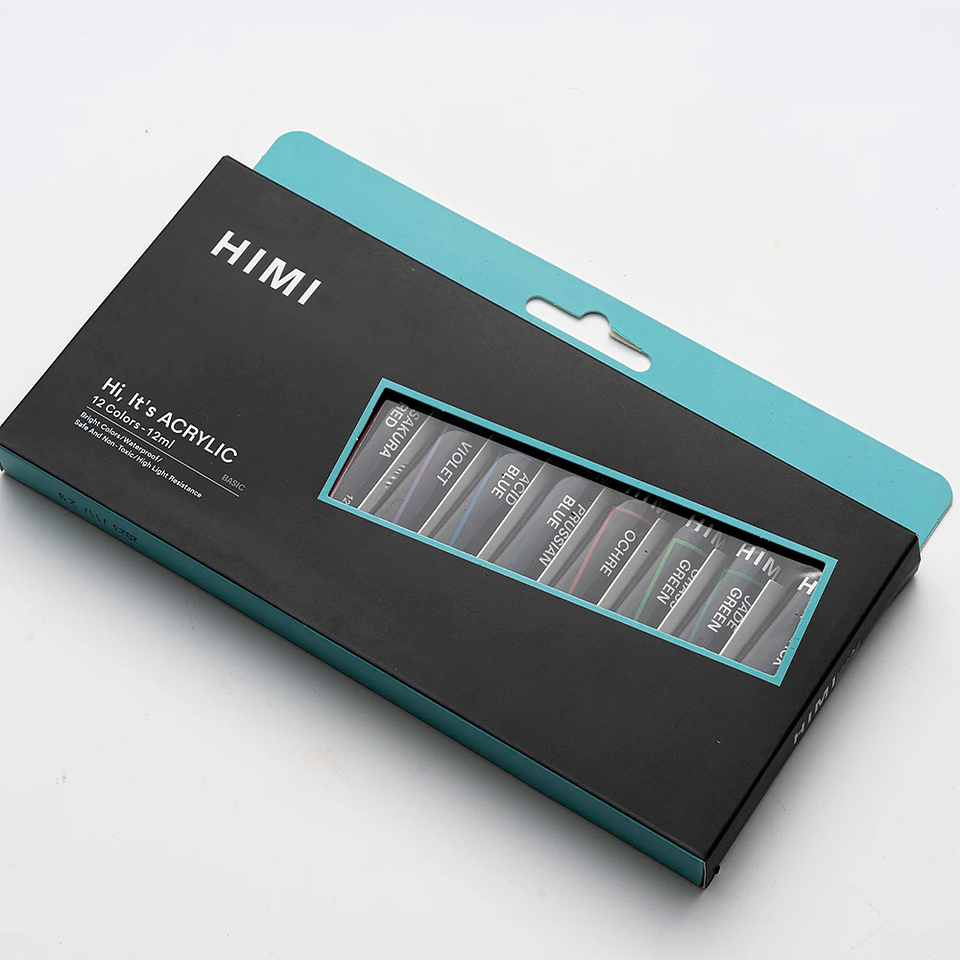 HIMI SET DE TUBO ACRILICO 12 ML 12 COLORES 6