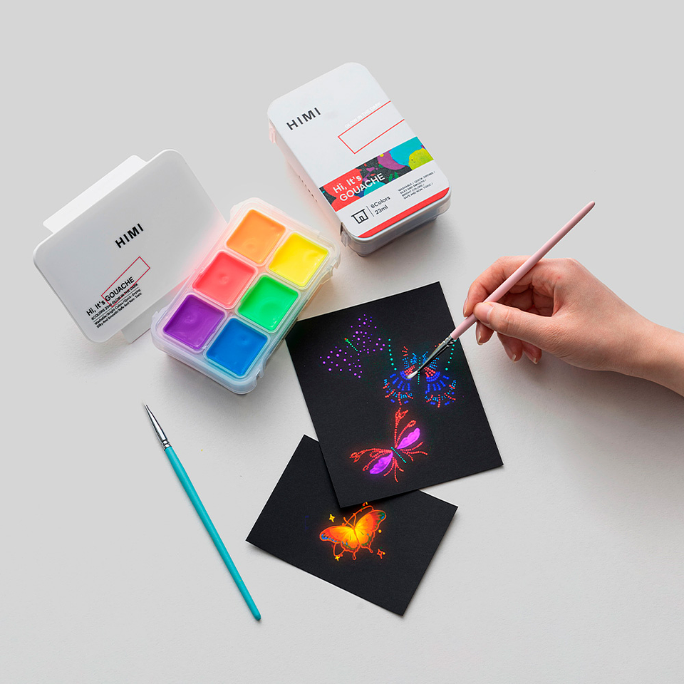 HIMI SET GOUACHE BRILLO EN LA OSCURIDAD  5
