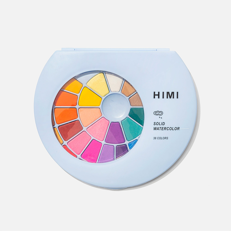 HIMI SET PINTURA SÓLIDA 38 COLORES (ESTUCHE AZUL) 2