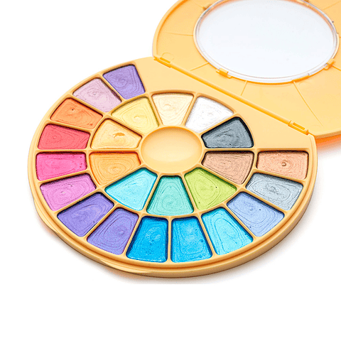 HIMI SET DE PINTURA SEMI HUMEDAD 24 COLORES METALIZADOS