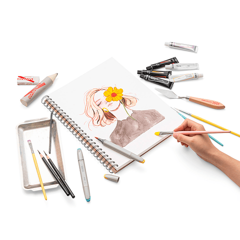 HIMI BLOCK PARA TÉCNICAS MIXTAS 22.9x30.5 CM 180 GR