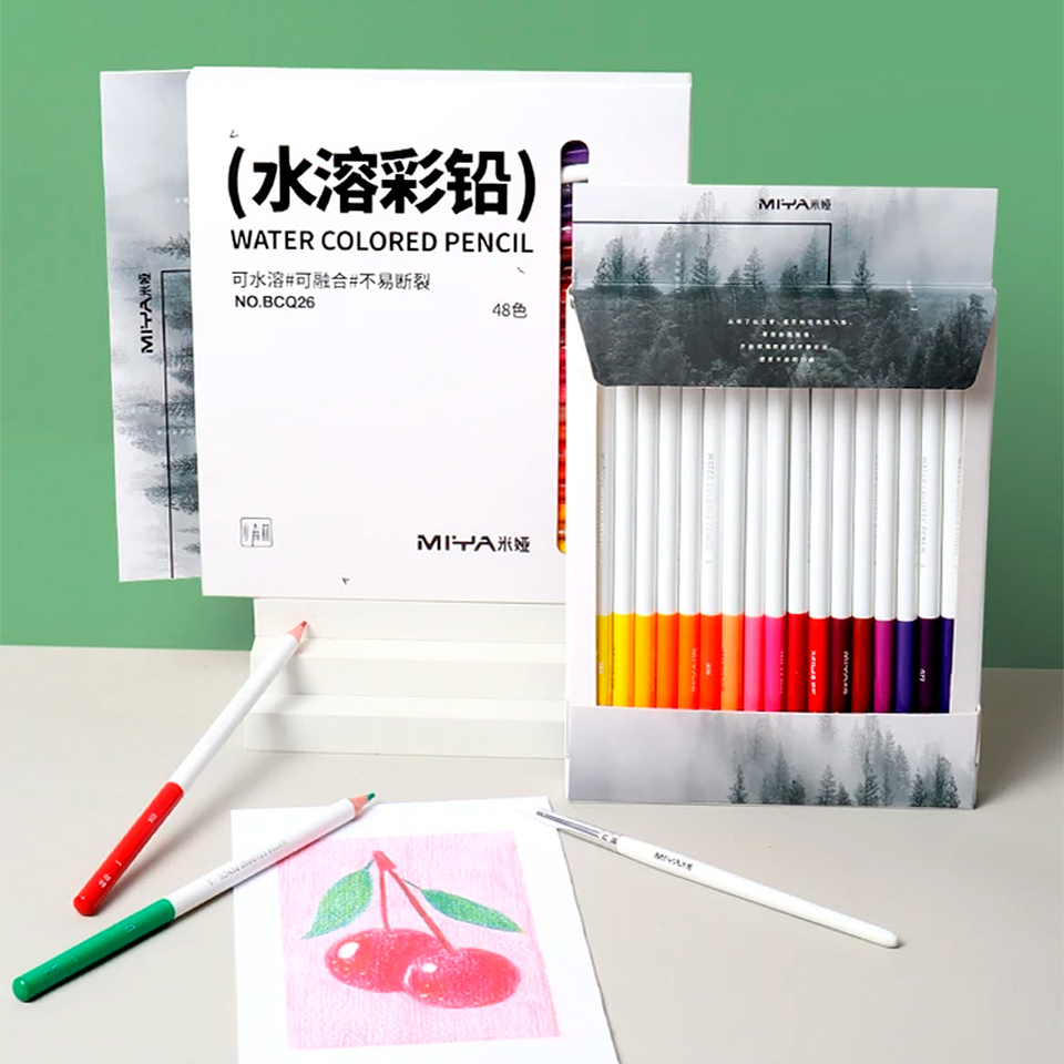 MIYA LÁPICES ACUARELABLES 48 COLORES 1