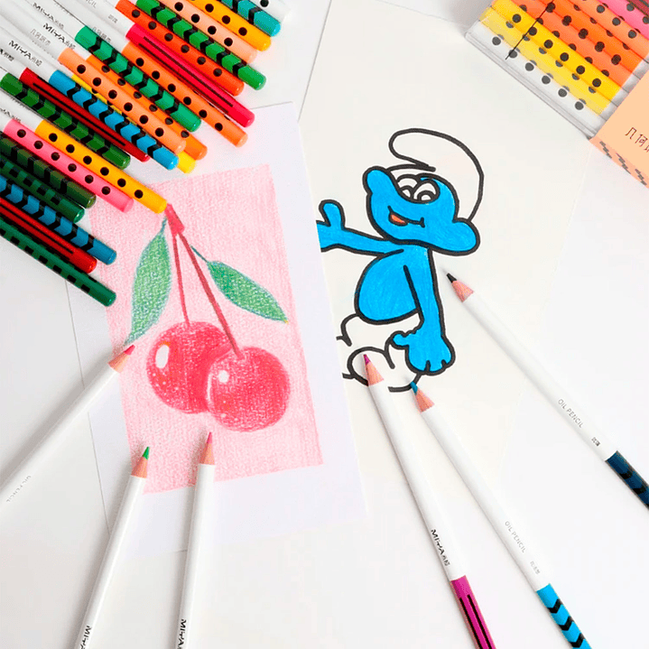 MIYA LÁPICES DE COLOR AL OLEO GEOMETRICOS 24 COLORES 4