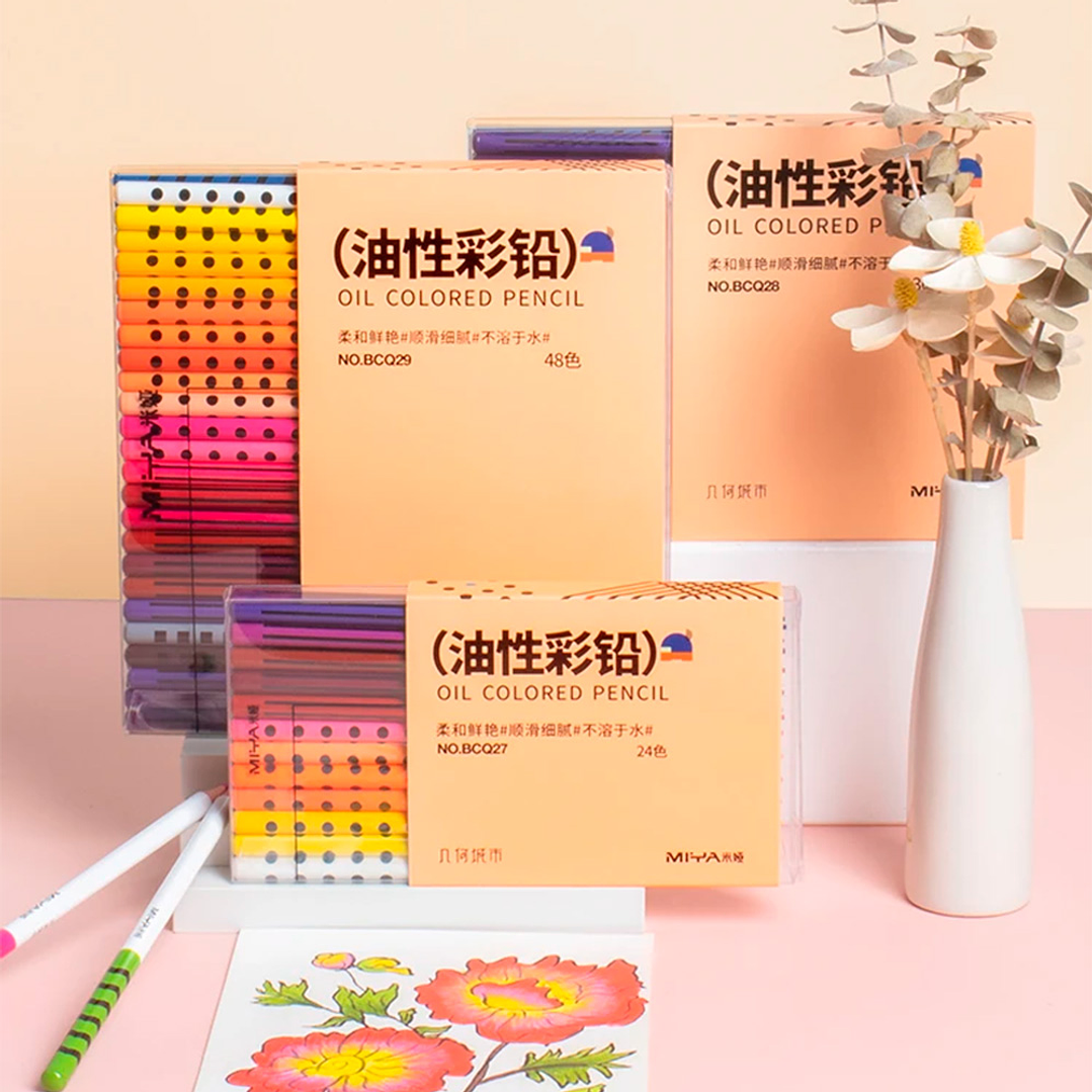 MIYA LÁPICES DE COLOR AL OLEO GEOMETRICOS 36 COLORES 5