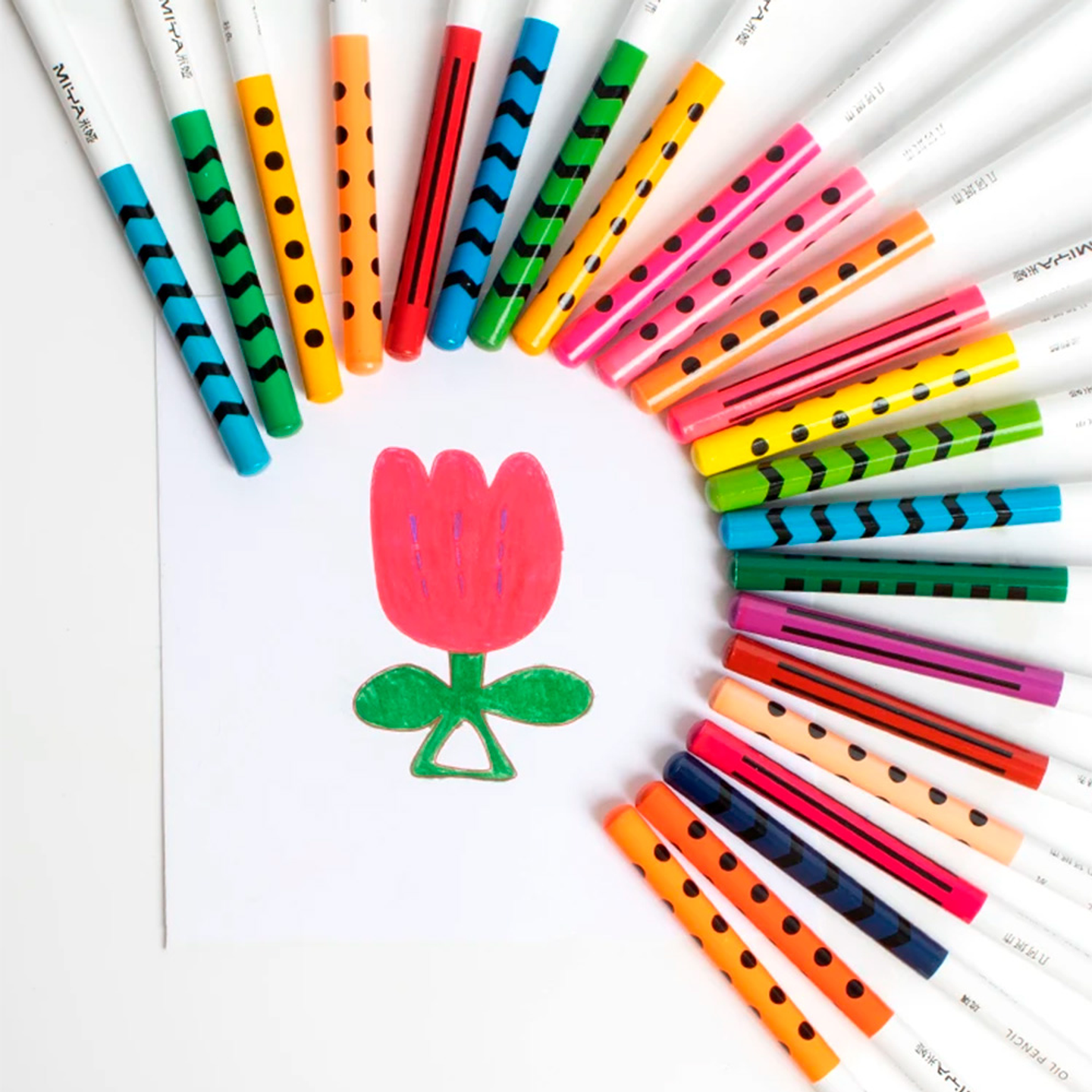 MIYA LÁPICES DE COLOR AL OLEO GEOMETRICOS 36 COLORES 3