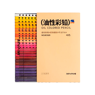 MIYA LÁPICES DE COLOR AL OLEO GEOMETRICOS 48 COLORES