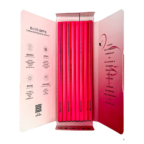 MIYA LÁPIZ CARBÓN DE SAUCE SERIE FLAMINGO 1 UNIDAD