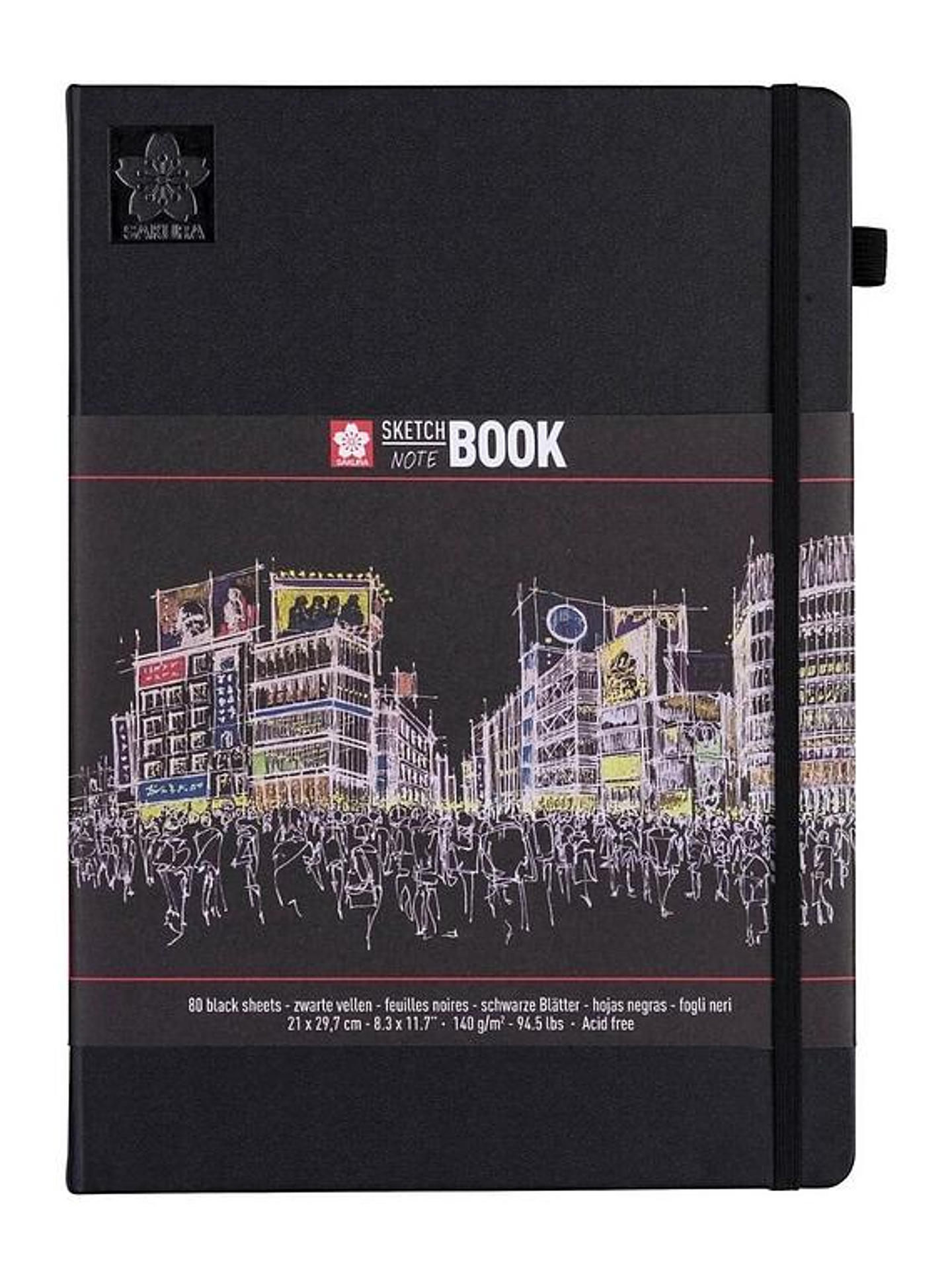 SKETCHBOOK SAKURA HOJA NEGRA A4 (21X29,7CM) 140GR 80 HOJAS 1
