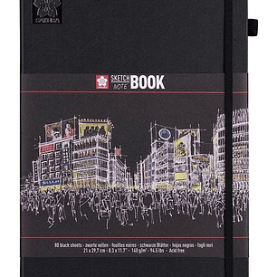 SKETCHBOOK SAKURA HOJA NEGRA A4 (21X29,7CM) 140GR 80 HOJAS