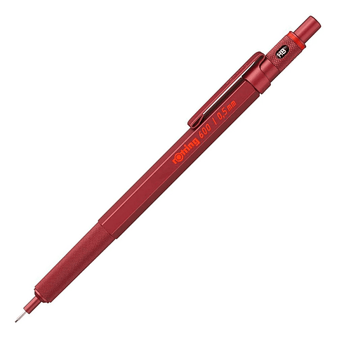 PORTAMINAS ROTRING 600 0.5MM ROJO