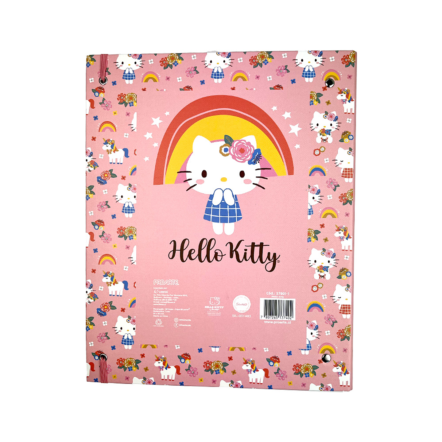 CUAD. PROARTE PREMIUM RECARGABLE HELLO KITTY 90 HOJAS 4