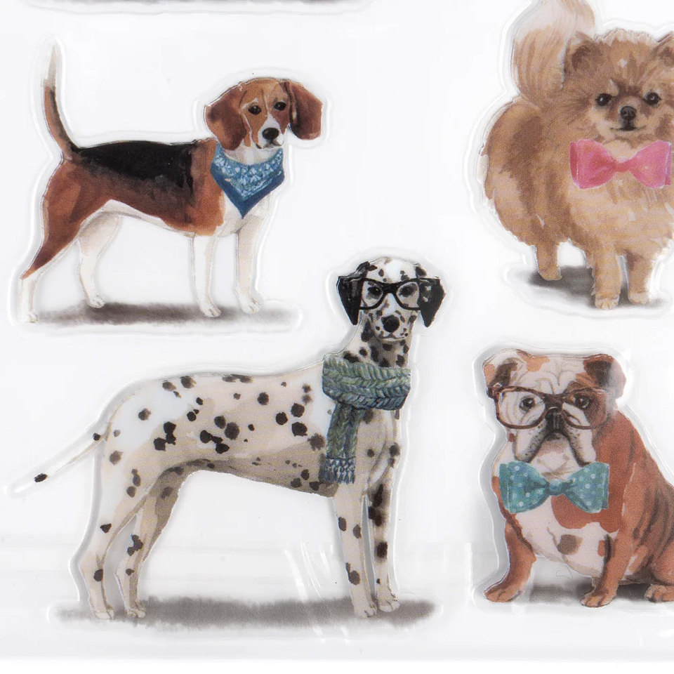 STICKERS 2 HOJAS PERROS  3