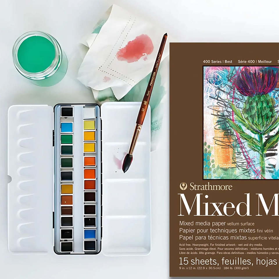 BLOCK PARA TÉCNICAS MIXTAS STRATHMORE 300 G/M2 3