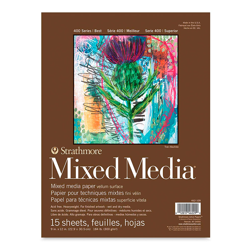 BLOCK PARA TÉCNICAS MIXTAS STRATHMORE 300 G/M2 2