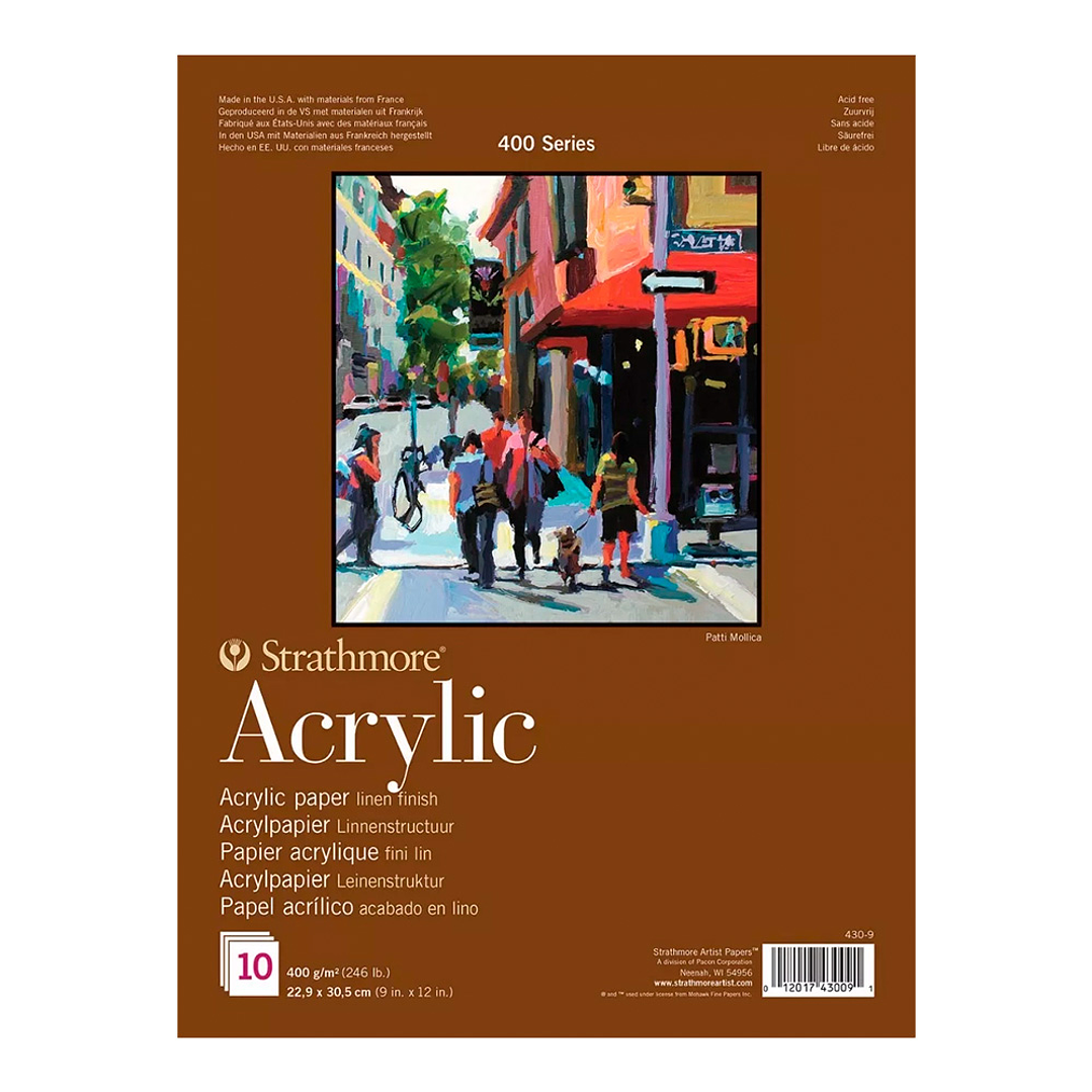 BLOCK PARA ACRÍLICOS STRATHMORE 400 G/M2 2