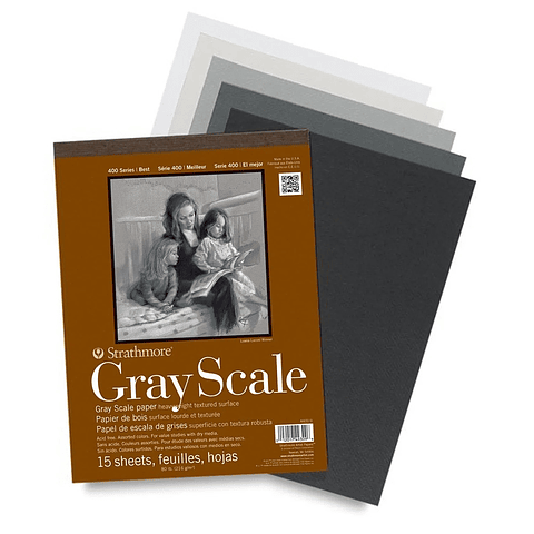 BLOCK PARA DIBUJO GREYSCALE STRATHMORE 216 G/M2