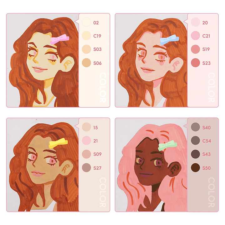 ARRTX MARCADORES ACRÍLICOS DE 30 COLORES PIEL 4