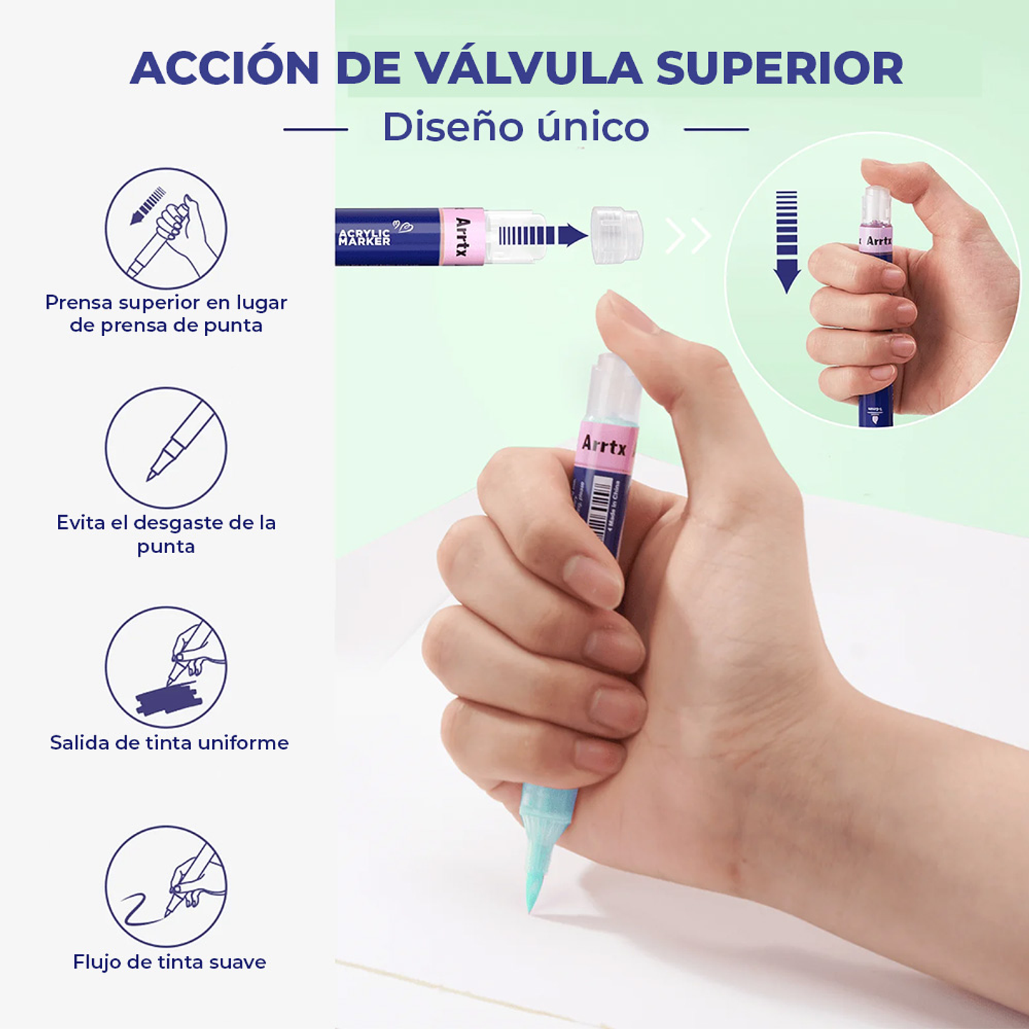 ARRTX MARCADORES DE ACCIÓN PINTURA ACRÍLICA 48 COLORES  3