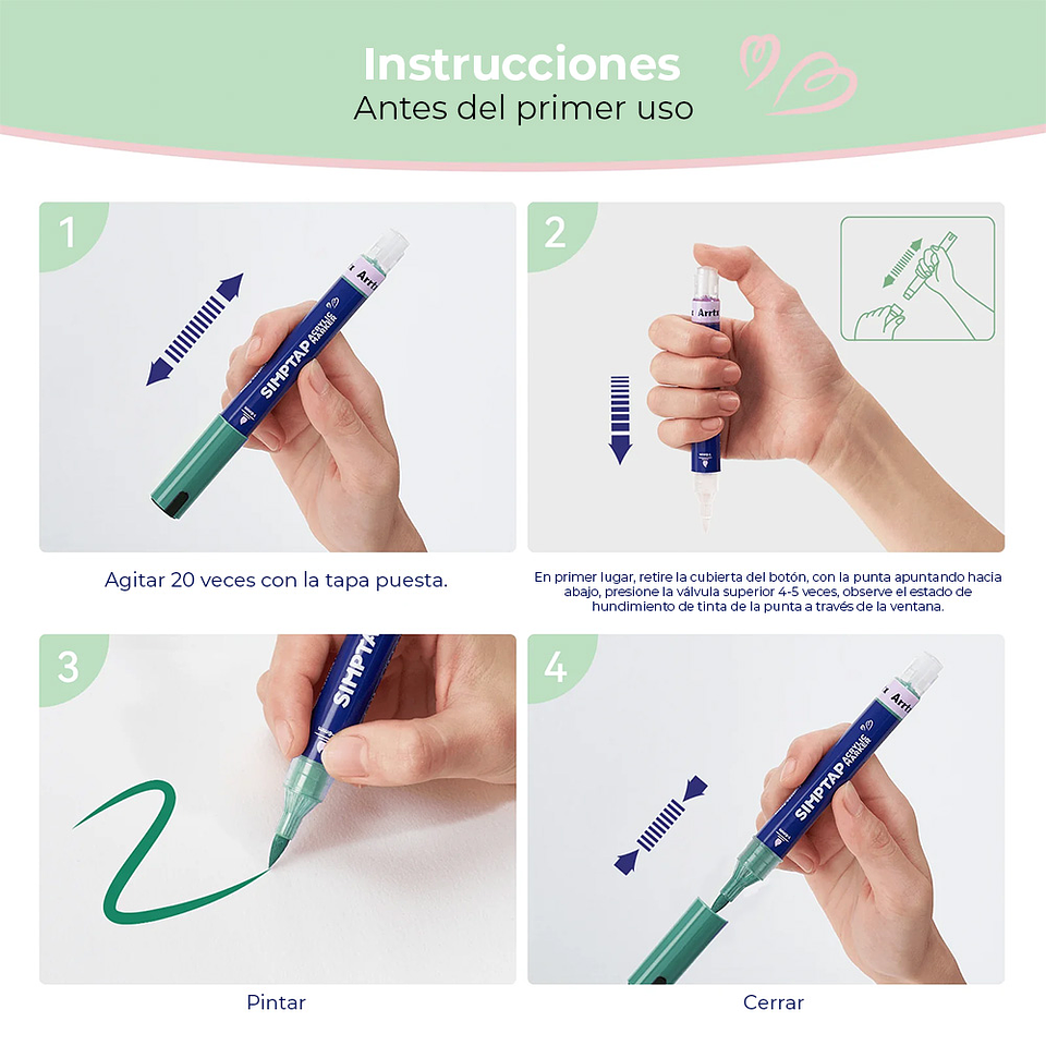 ARRTX MARCADORES DE ACCIÓN PINTURA ACRÍLICA 48 COLORES  4