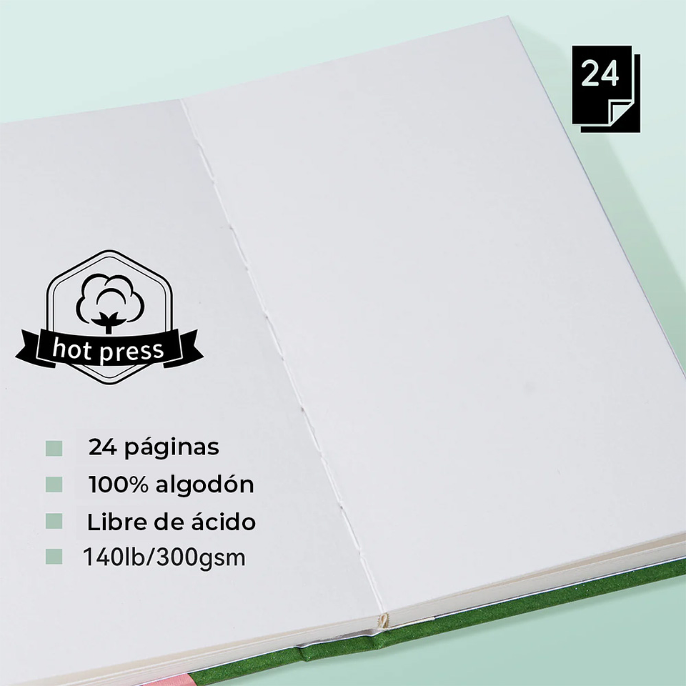 ARRTX CUADERNO PARA ACUARELA 24 PAGINAS 300 GRS  4