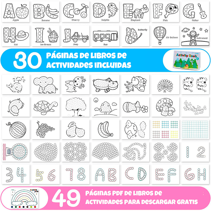 OHUHU 12 MARCADORES DE PUNTOS LAVABLES PARA NIÑOS 3