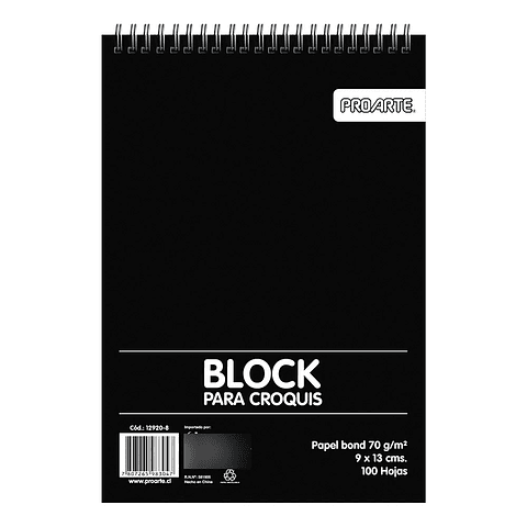 CROQUERA PROARTE 09x13CM 100H