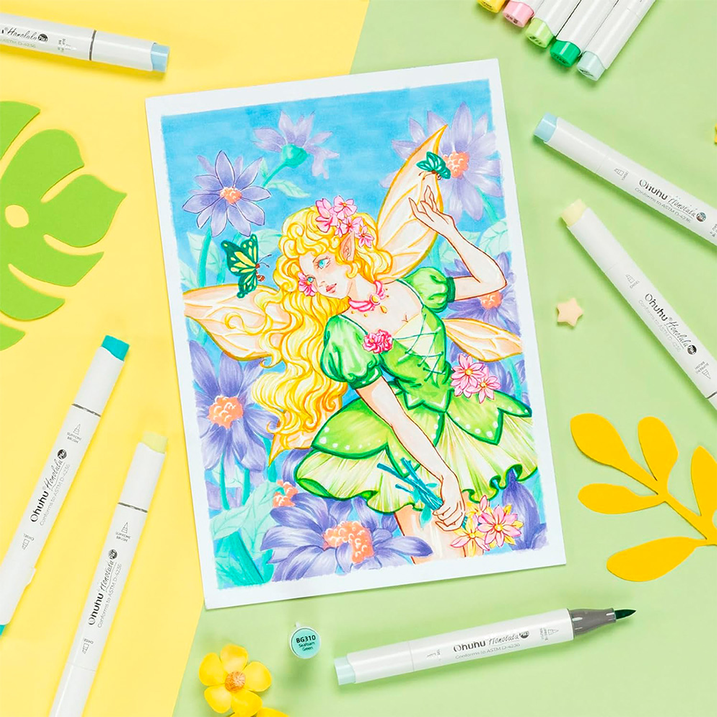 Ohuhu 24 Marcadores de Alcohol Pincel Supreme y Biselada 5