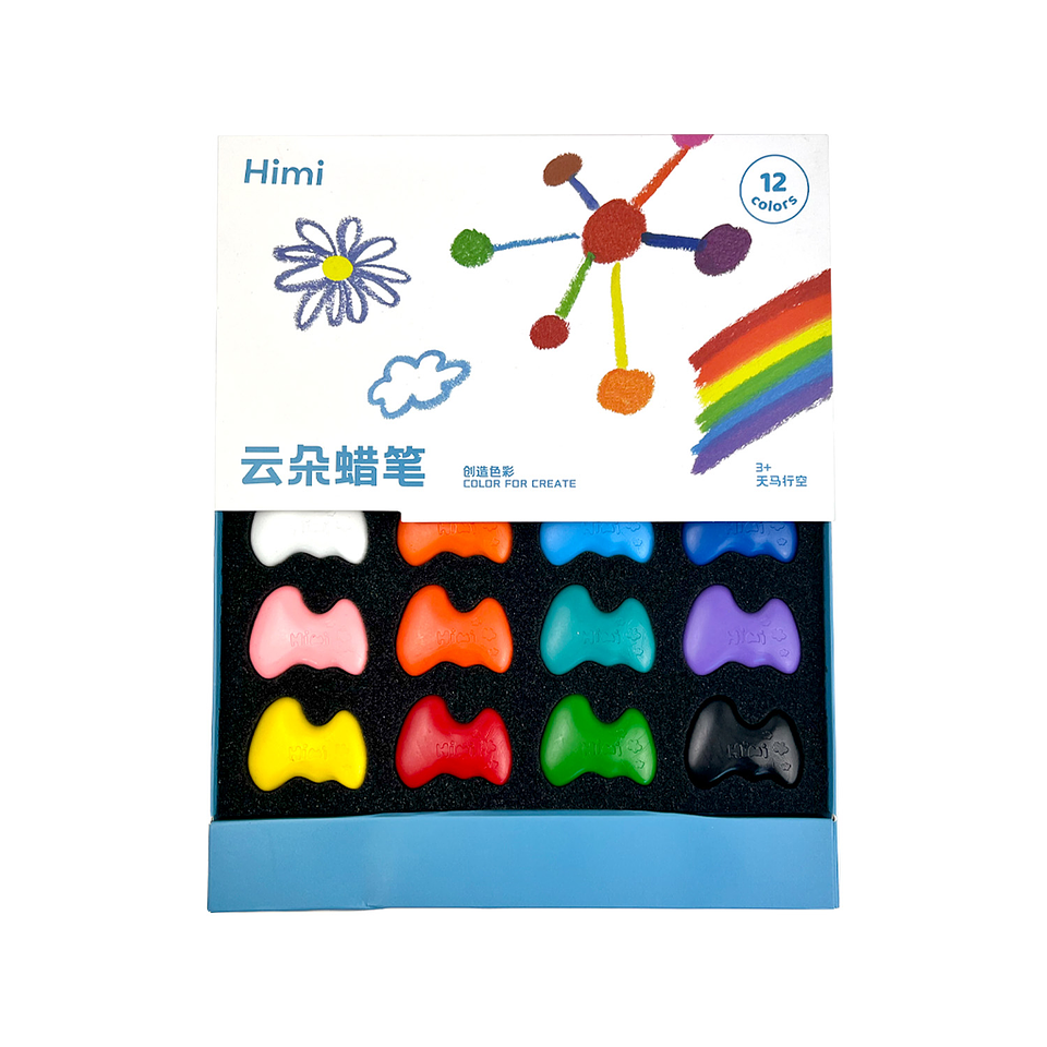 BLOCK PARA COLOREAR DINOS + HIMI CRAYÓN DE NUBE 12 COLORES 3