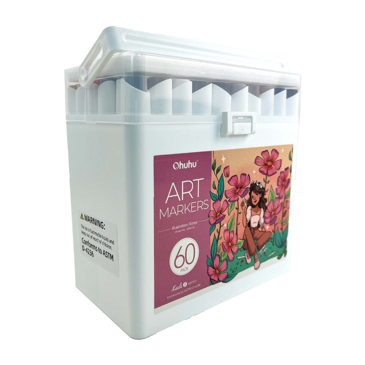 OHUHU 60 MARCADORES MINI PINCEL Y BISELADA FINA KAALA B 9